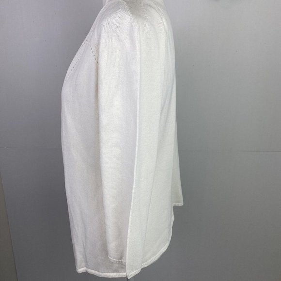 Chelsea Design Size M White Knit Cardigan - Picture 5 of 8